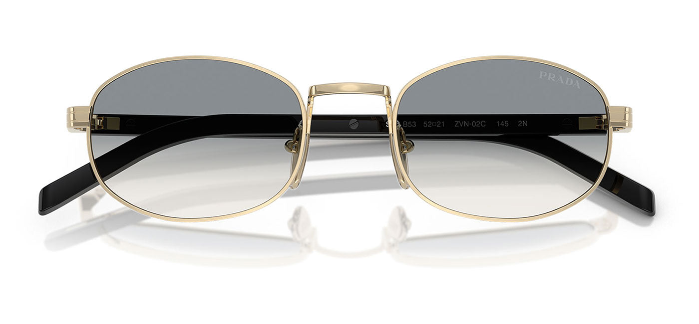 Prada PR B53S Sunglasses - Pale Gold/ Grey Gradient