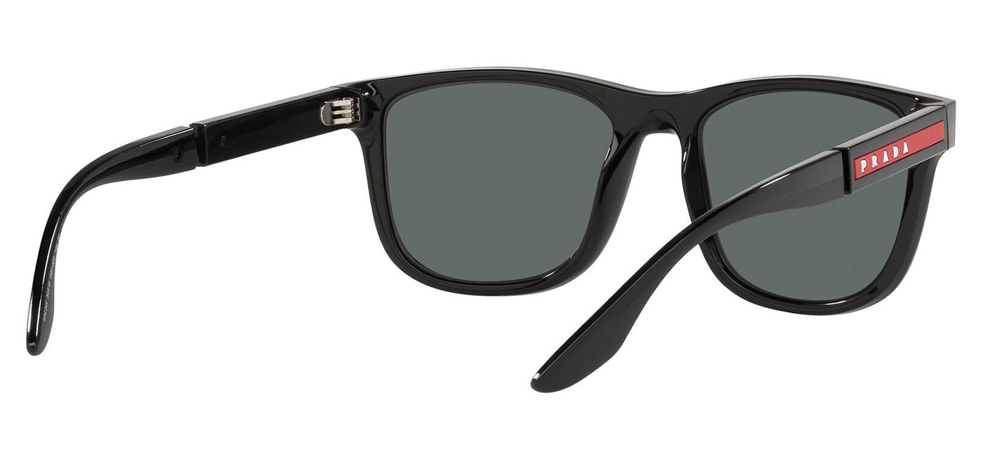 Prada Linea Rossa PS 04XS Sunglasses - Black Rubber / Dark Grey Polarised