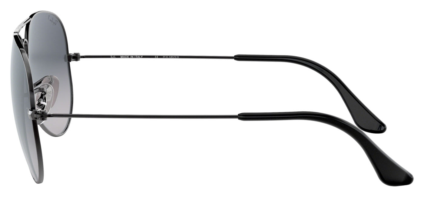 Ray-Ban RB3025 Aviator Sunglasses - Gunmetal / Blue Grey Gradient Polarised