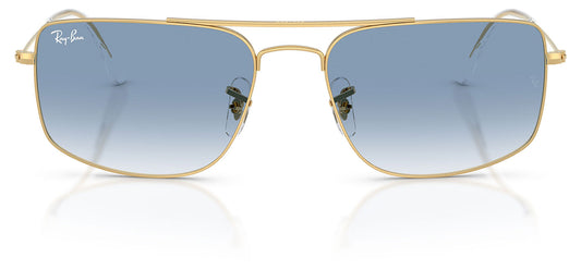 Ray-Ban RB3779 Explorer III Sunglasses - Arista Gold / Clear Gradient Blue