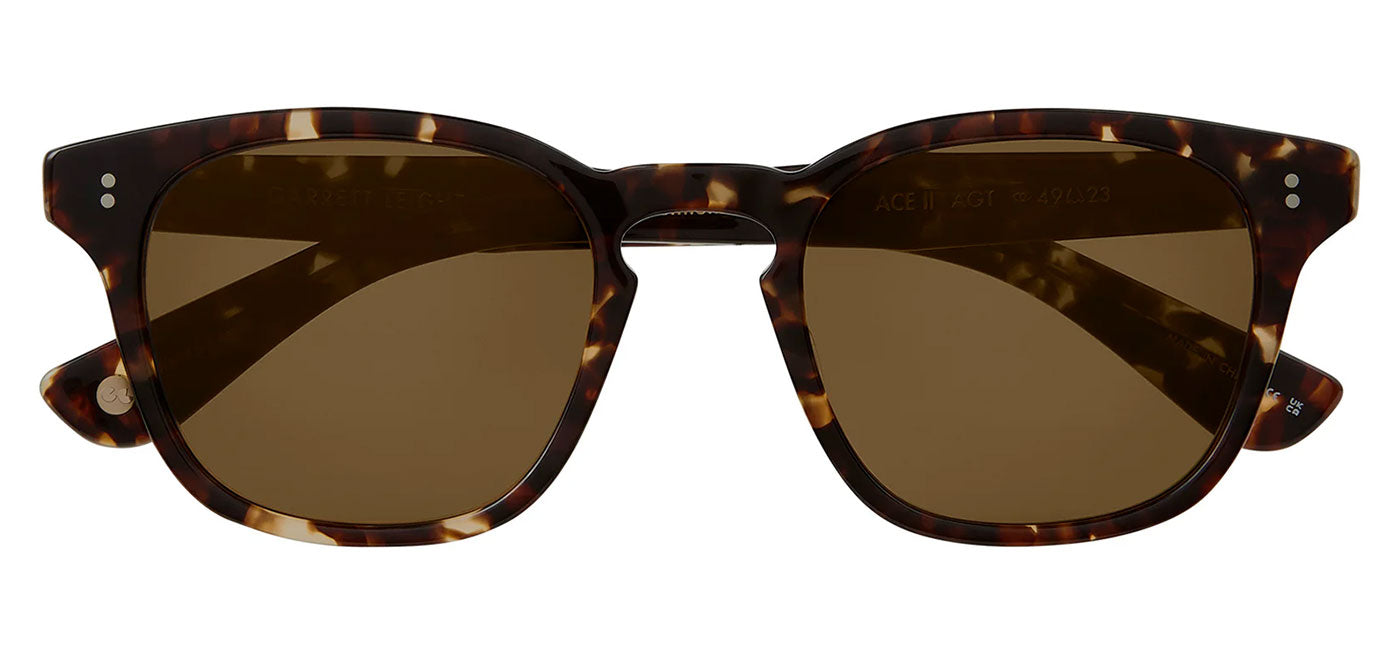 Garrett Leight Ace II Sunglasses - Agate Tortoise / Semi-Flat Pure Coffee