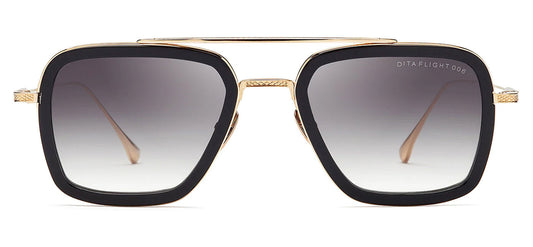 DITA Flight.006 Sunglasses - Matte Black and 14K Gold / Grey to Clear Gradient