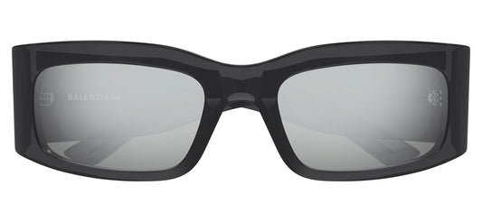 Balenciaga BB0328S Sunglasses - Grey / Silver Flash