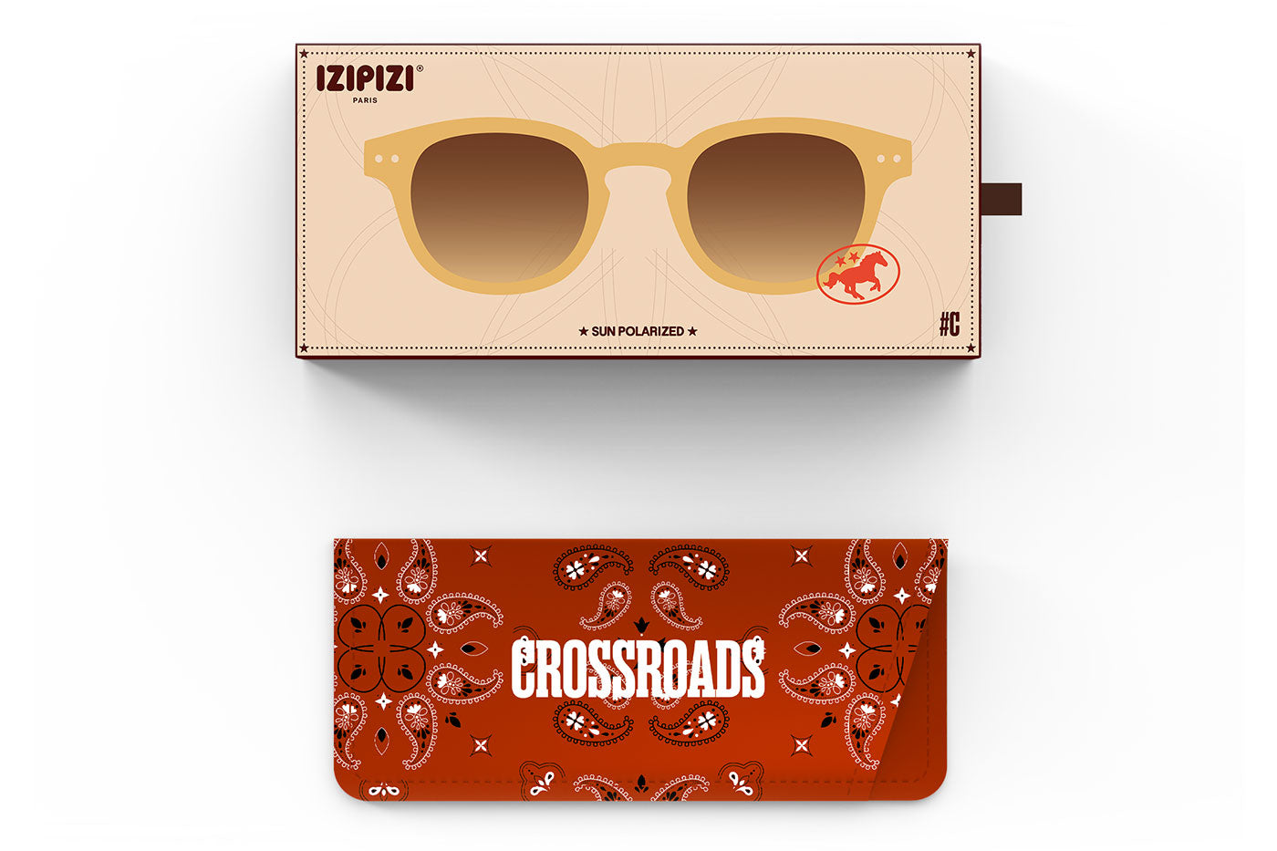 IZIPIZI #C Sunglasses - Crossroads Golden Canyon / Brown Gradient Polarised