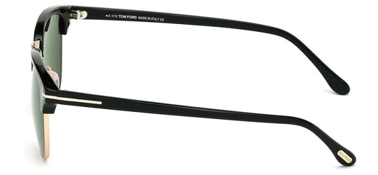 Tom Ford FT0248 Henry Sunglasses - Black & Gold / Green
