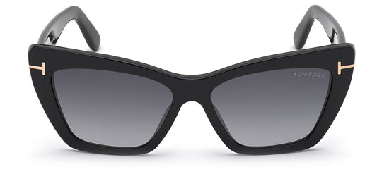 Tom Ford FT0871 Wyatt Sunglasses - Shiny Black / Gradient Smoke