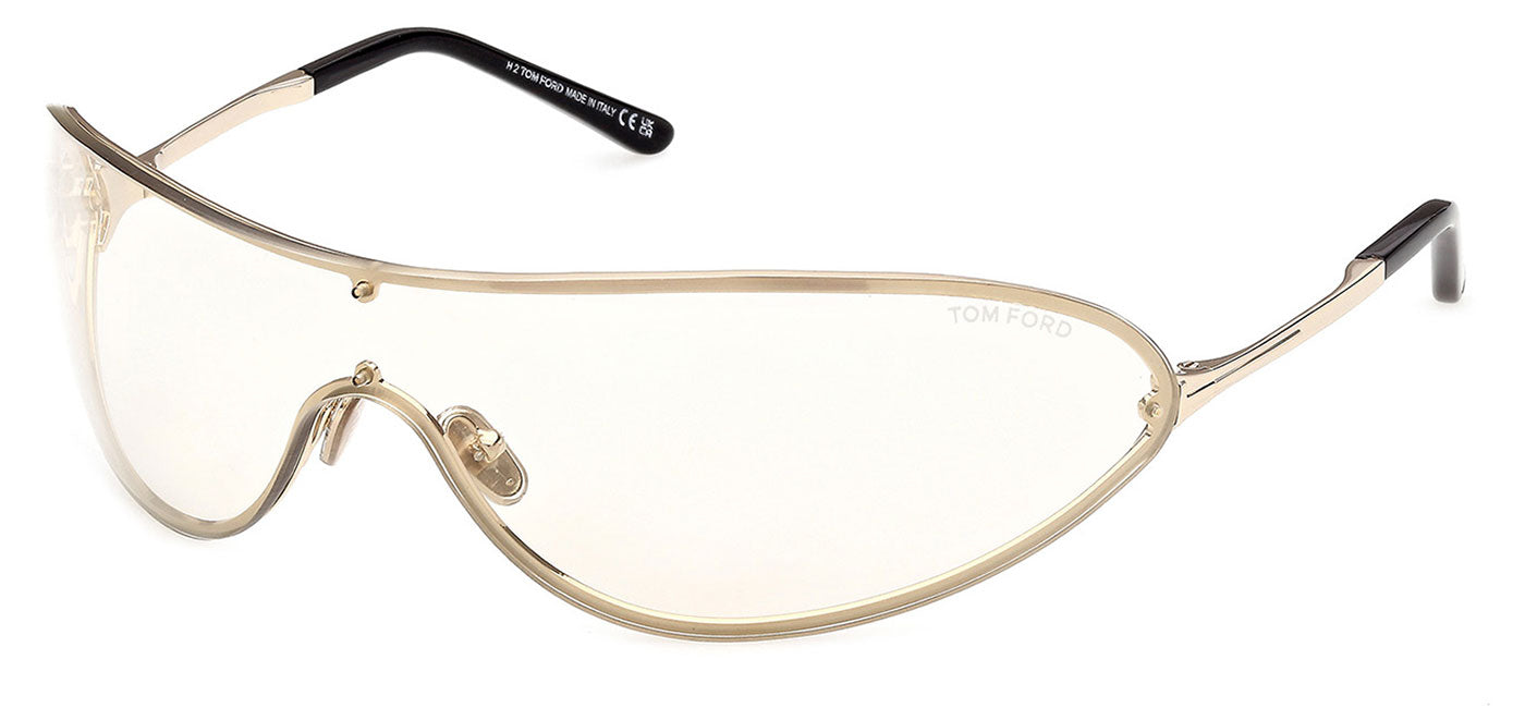 Tom Ford FT1396 Brady-02 Sunglasses - Shiny Pale Gold / Smoke Mirror