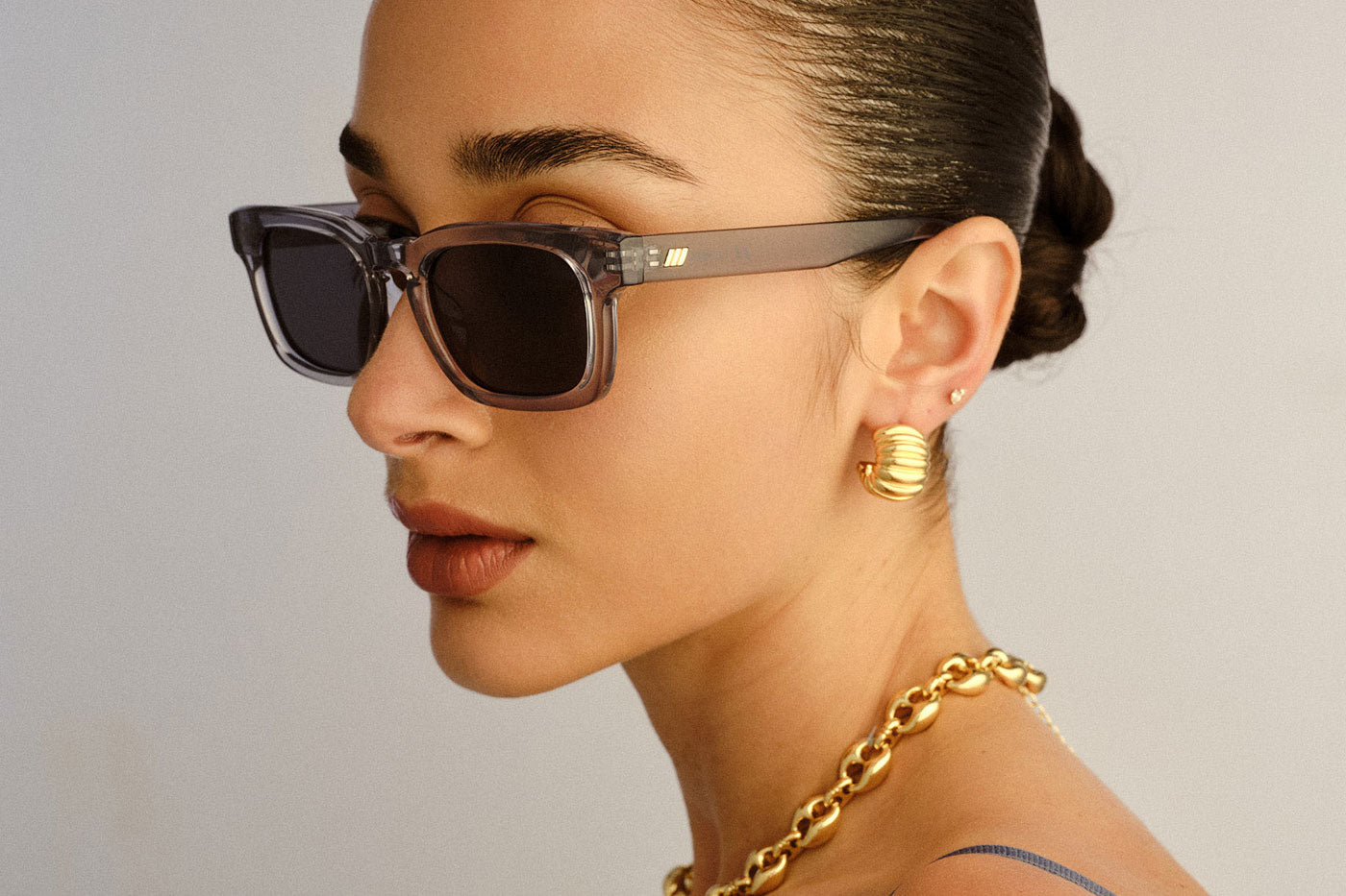Le Specs Iceberg + Sunglasses - Pewter / Smoke Mono