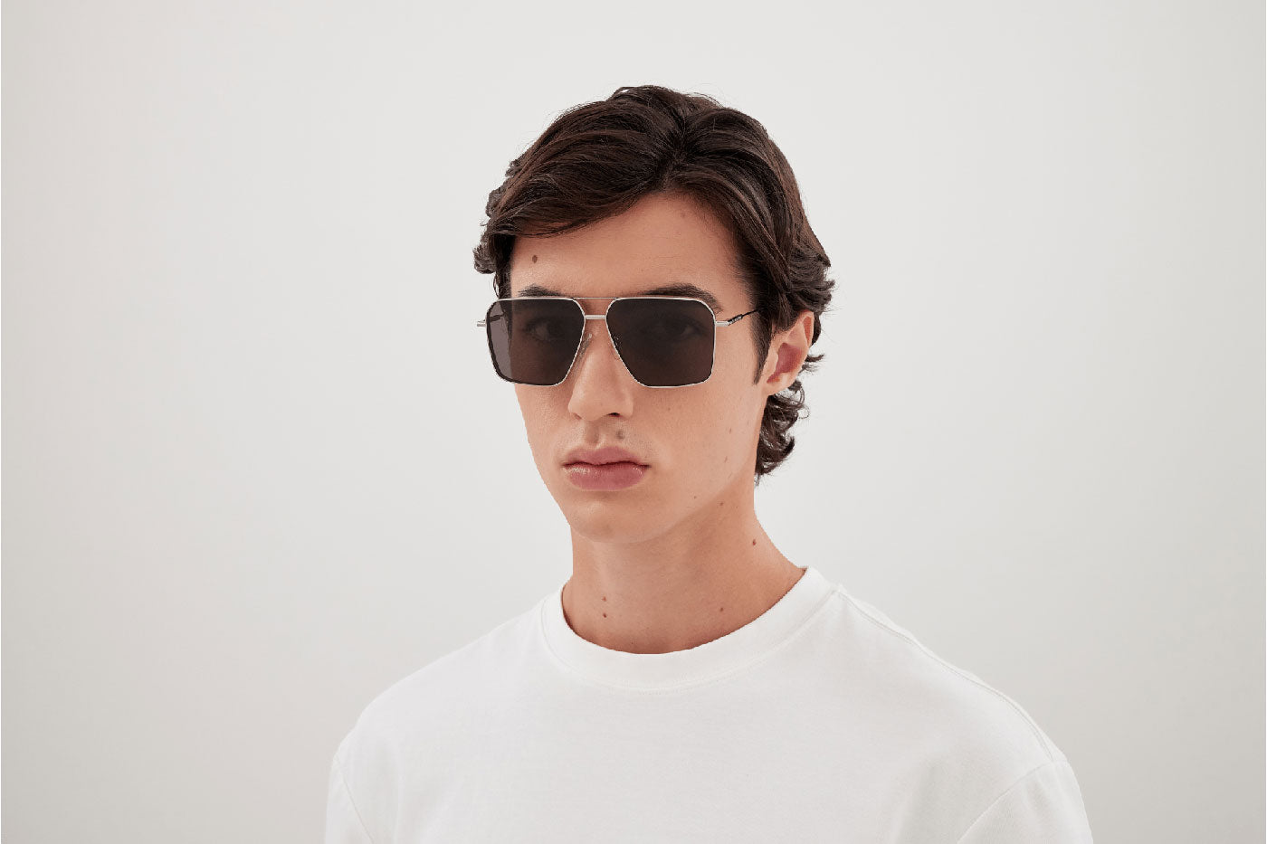 Alexander McQueen AM0500S Sunglasses - Silver / Grey