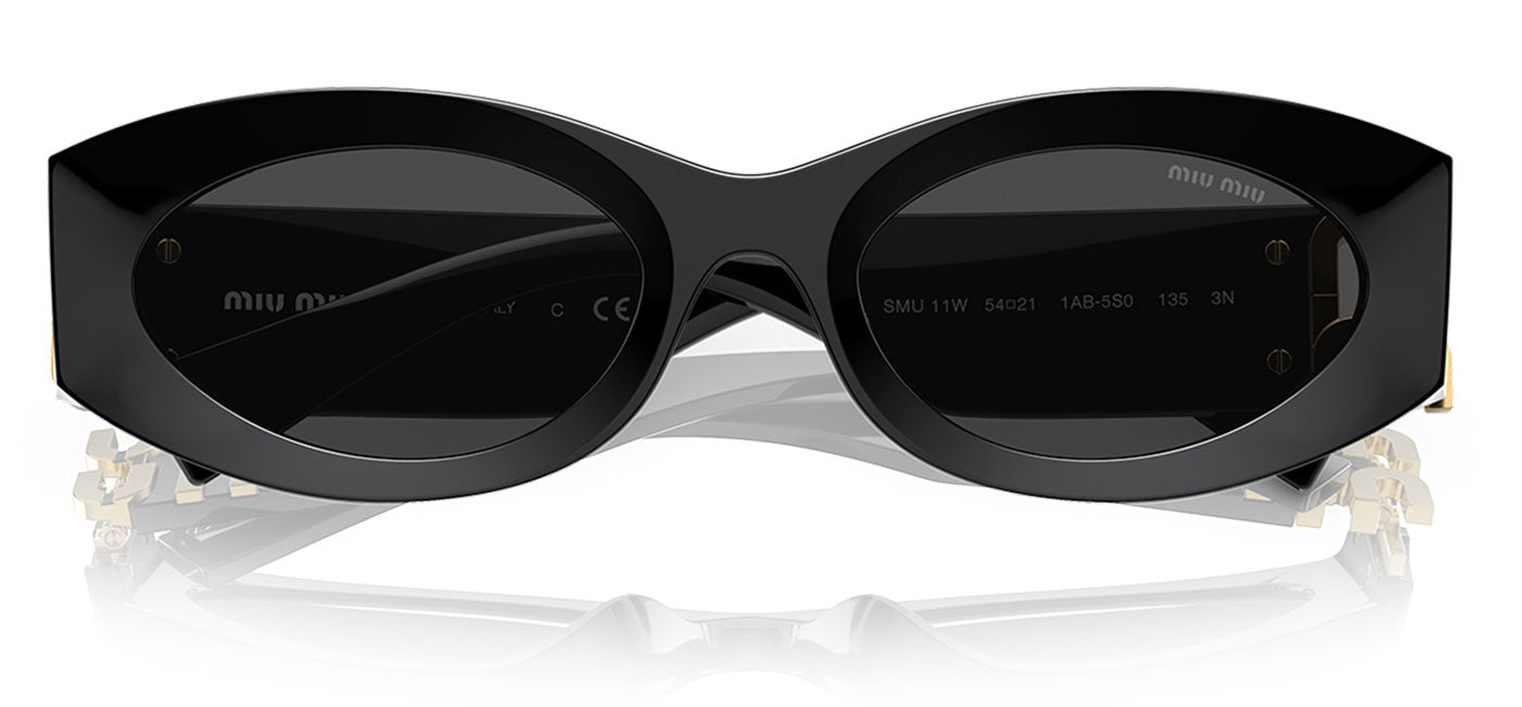 Miu Miu MU 11WS Sunglasses - Black / Dark Grey
