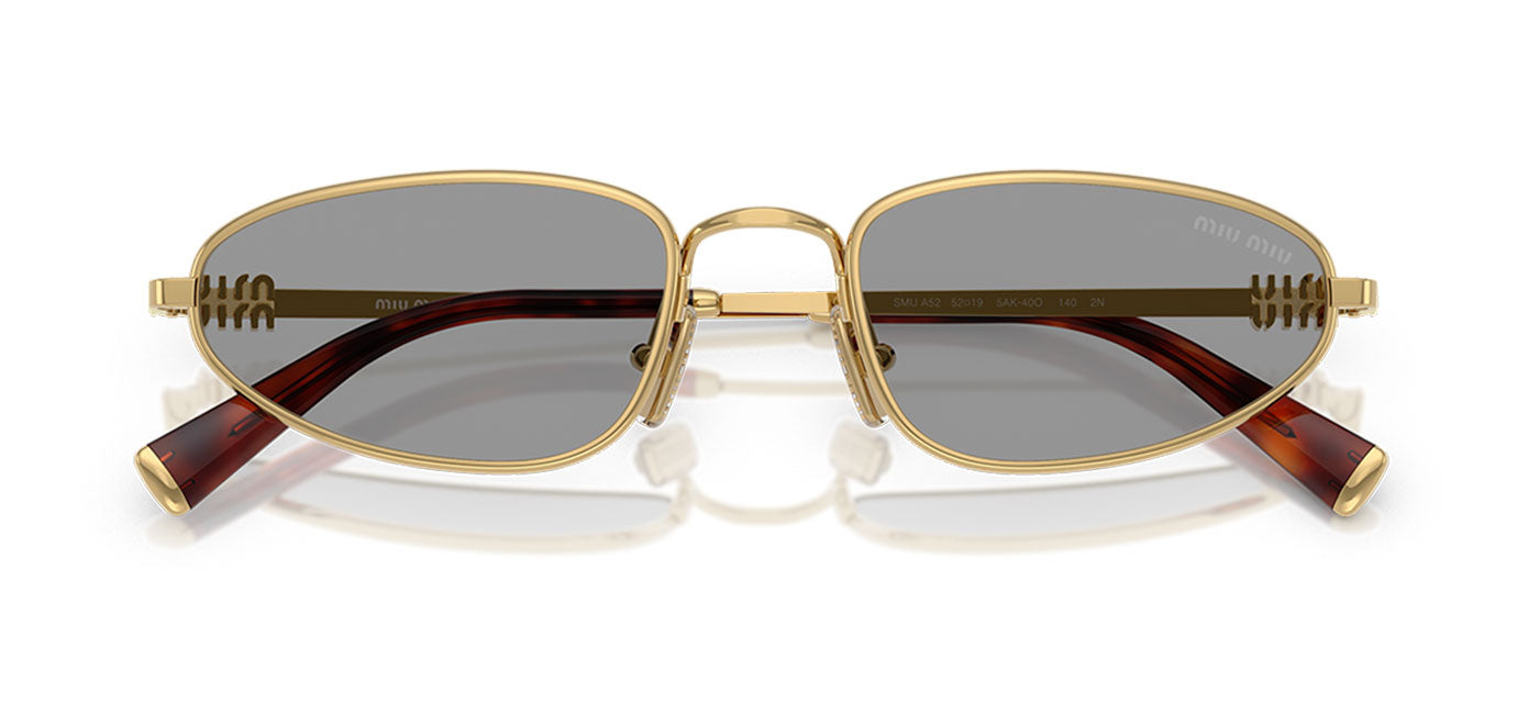 Miu Miu MU A52S Sunglasses - Gold / Grey