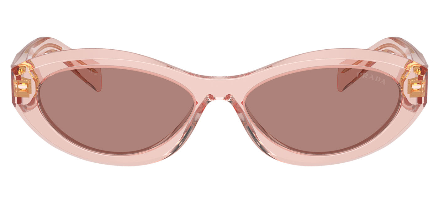 Prada PR 26ZS Sunglasses - Transparent Peach / Light Brown