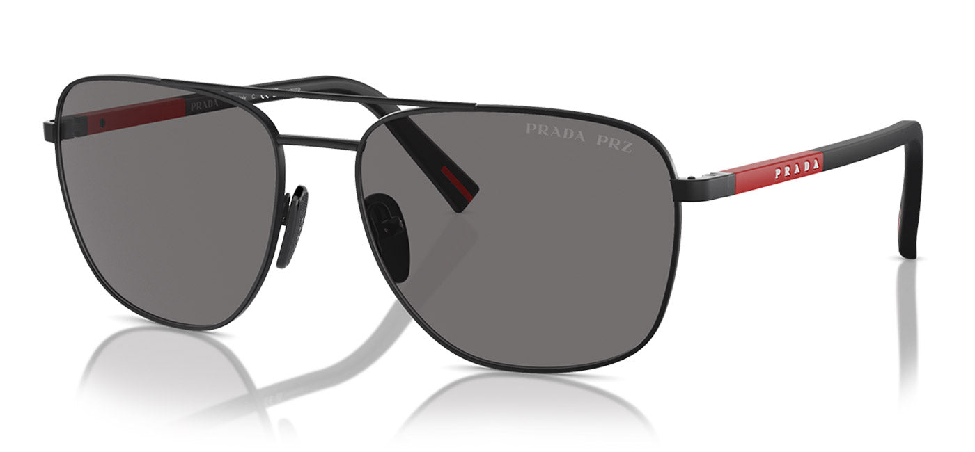 Prada Linea Rossa PS 54ZS Sunglasses - Matte Black / Dark Grey Polarised