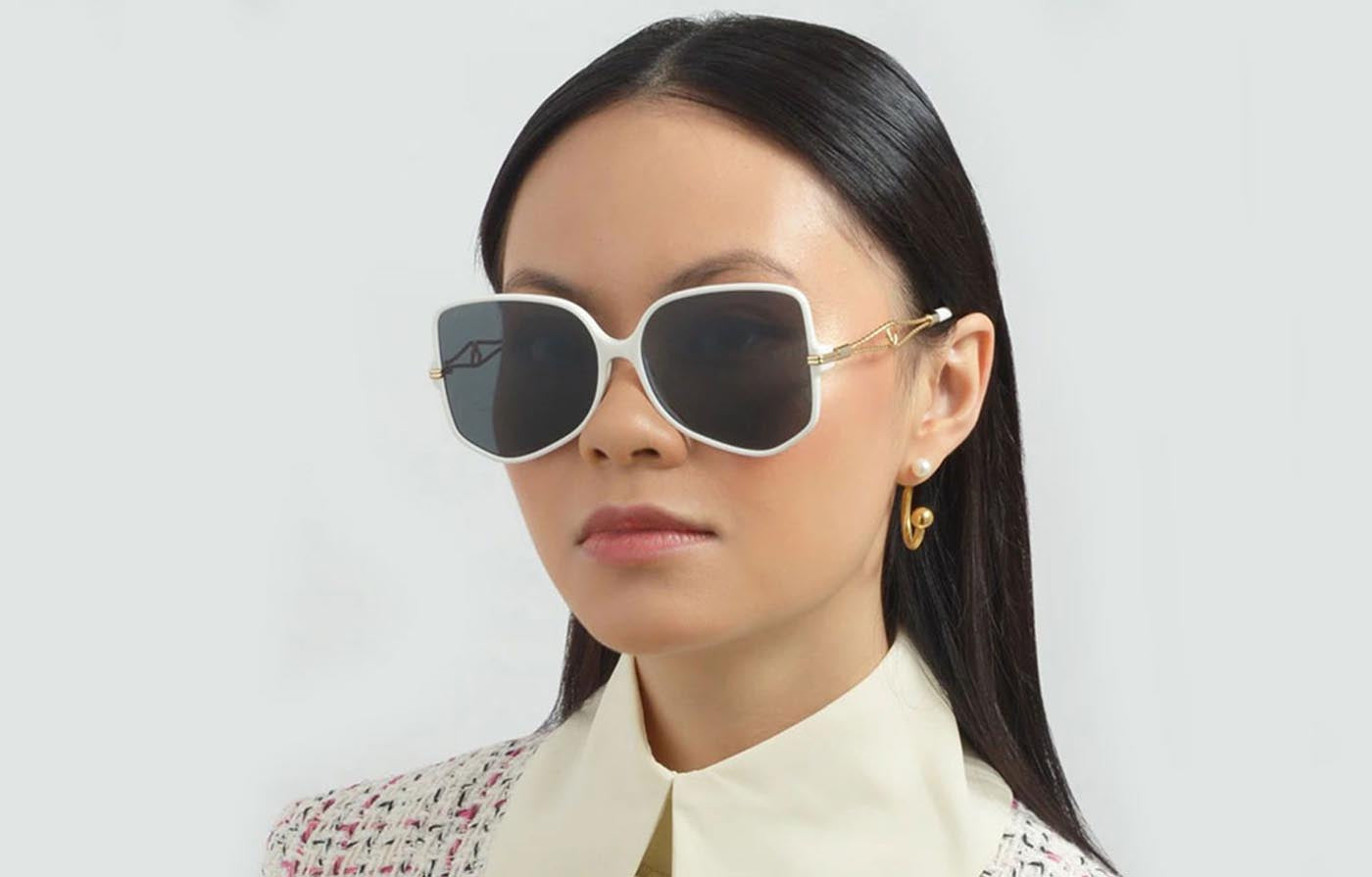 For Art's Sake Voyager Sunglasses - White & Gold / Black