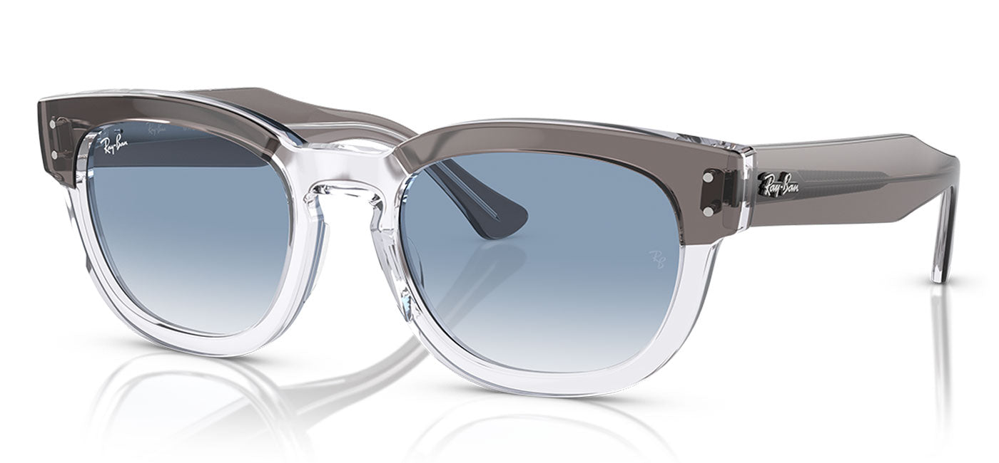 Ray-Ban RB0298S Mega-Hawkeye Sunglasses - Grey on Transparent / Light Blue