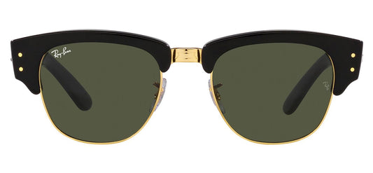 Ray-Ban RB0316S Mega Clubmaster Sunglasses - Black on Gold / Green Classic G-15