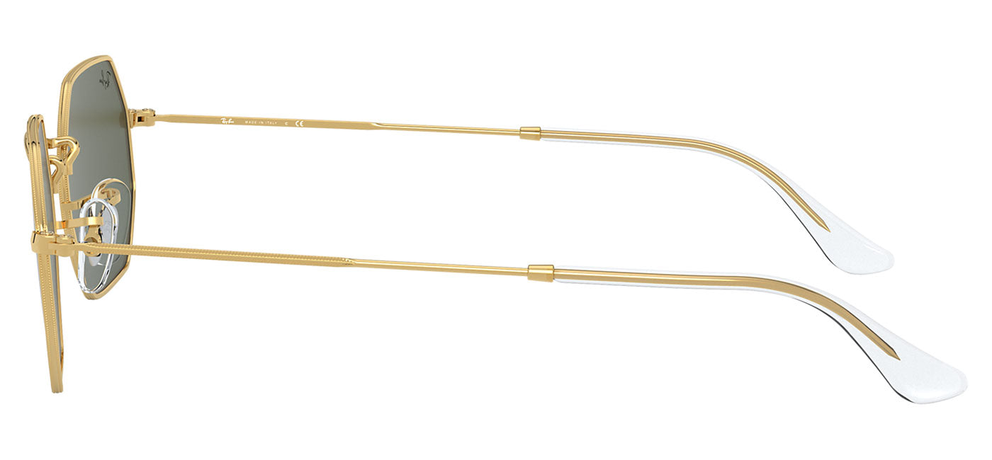 Ray-Ban RB3556N Octagonal Flat Lenses Sunglasses - Gold / Green
