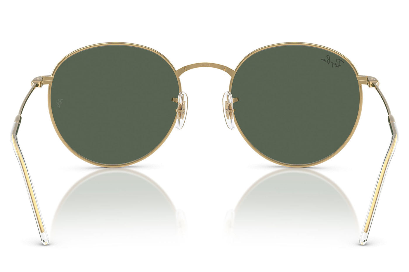 Ray-Ban RBR0103S Round Reverse Sunglasses - Arista Gold / Dark Green