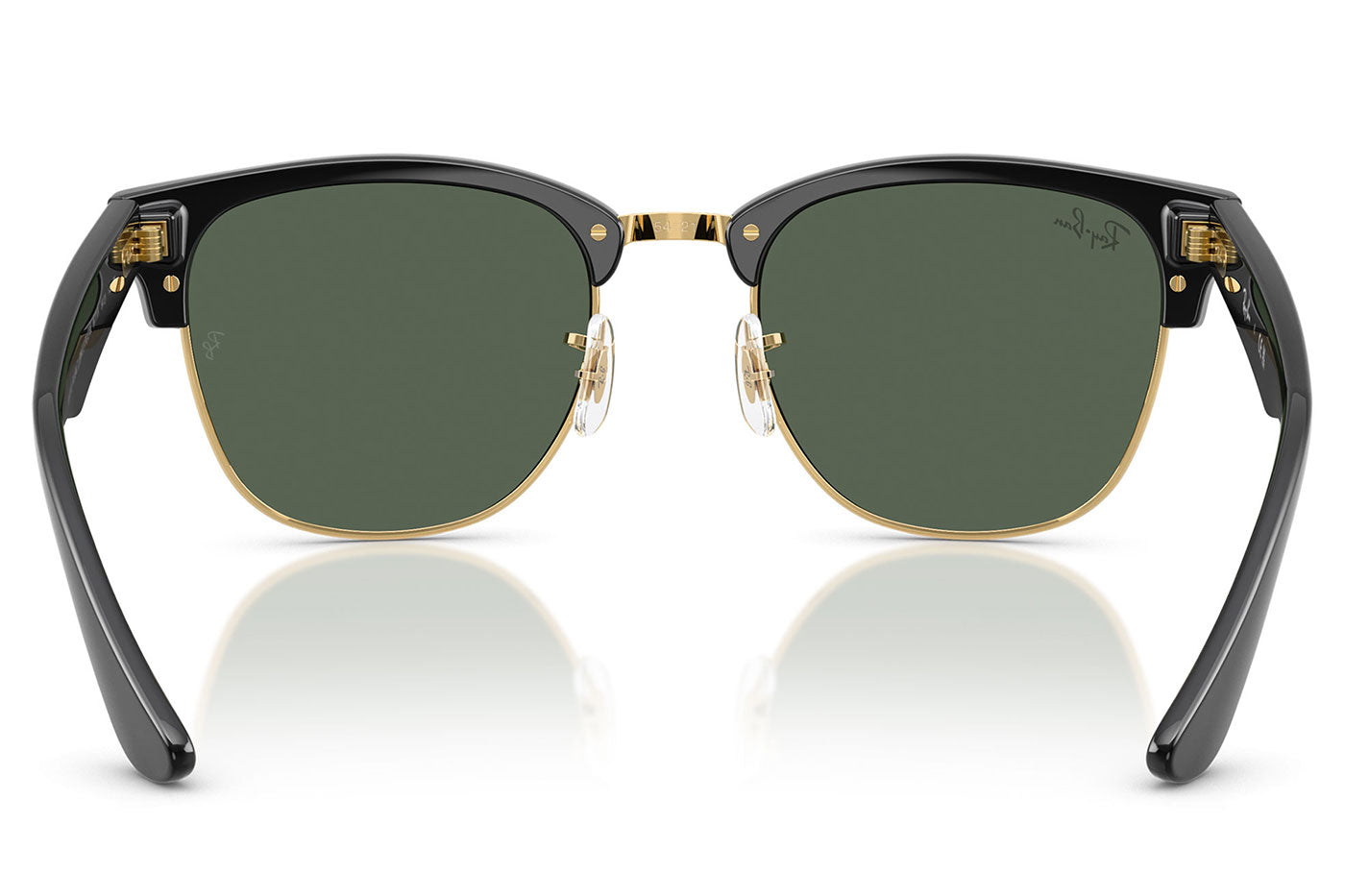 Ray-Ban RBR0504S Clubmaster Reverse Sunglasses - Black On Arista / Dark Green