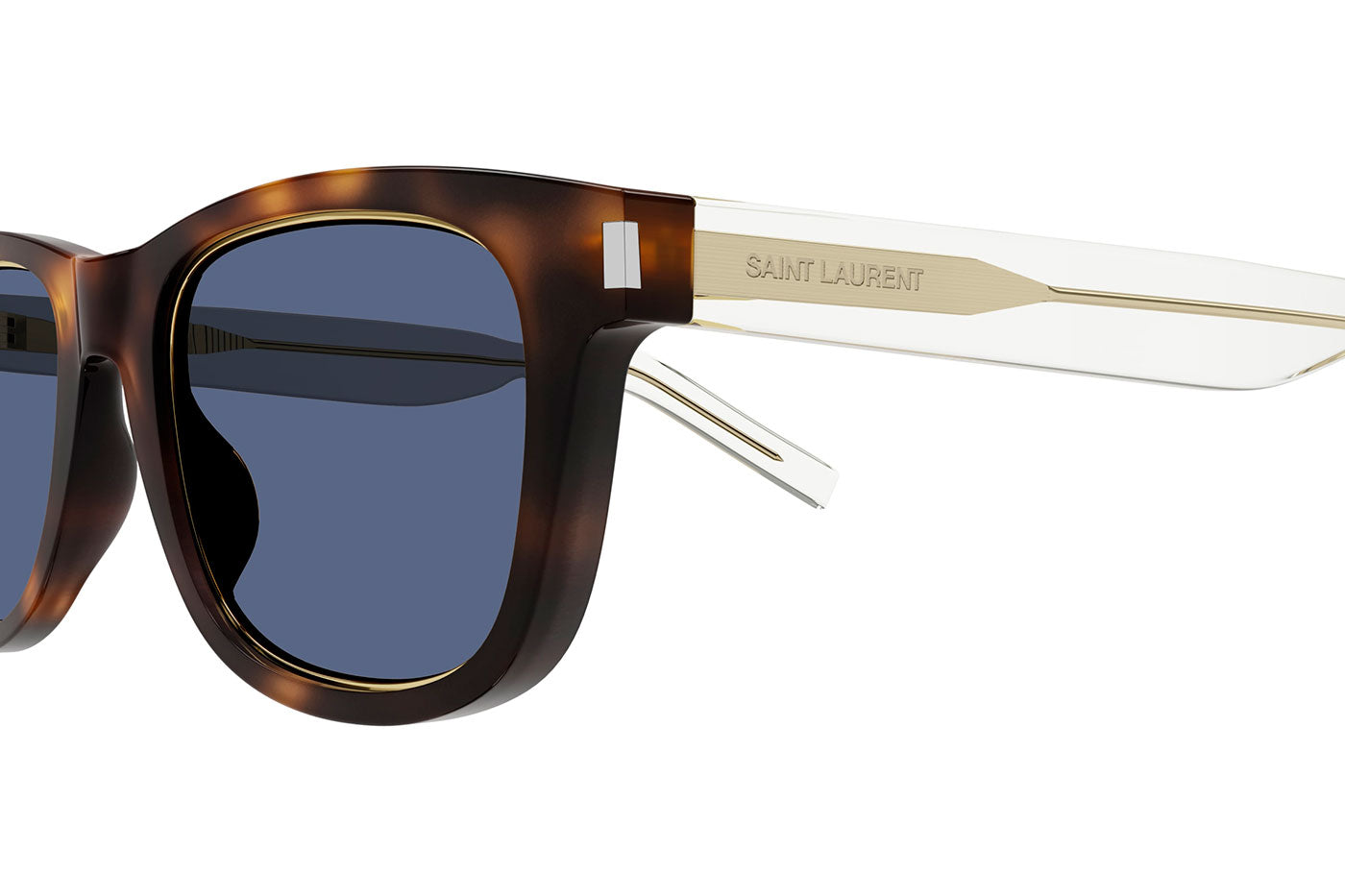 Saint Laurent SL 51 RIM Sunglasses - Havana & Crystal / Blue