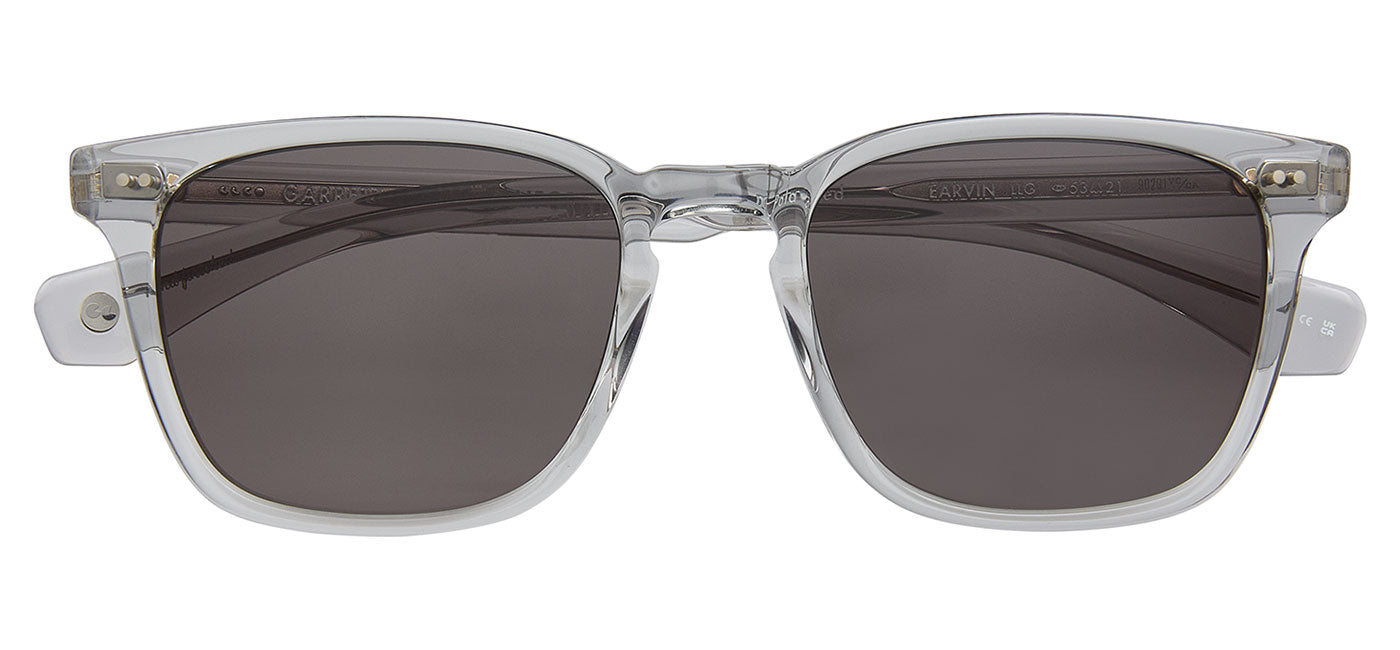 Garrett Leight Earvin Sunglasses - Crystal Light Grey / Midnight Grey Polarised