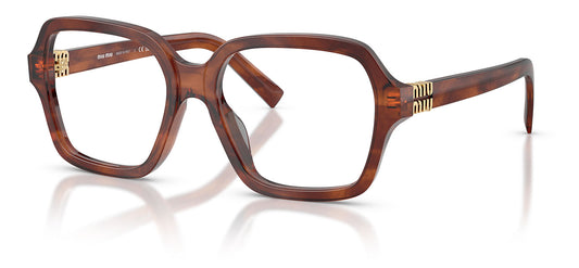 Miu Miu MU 03YV Glasses - Striped Tobacco