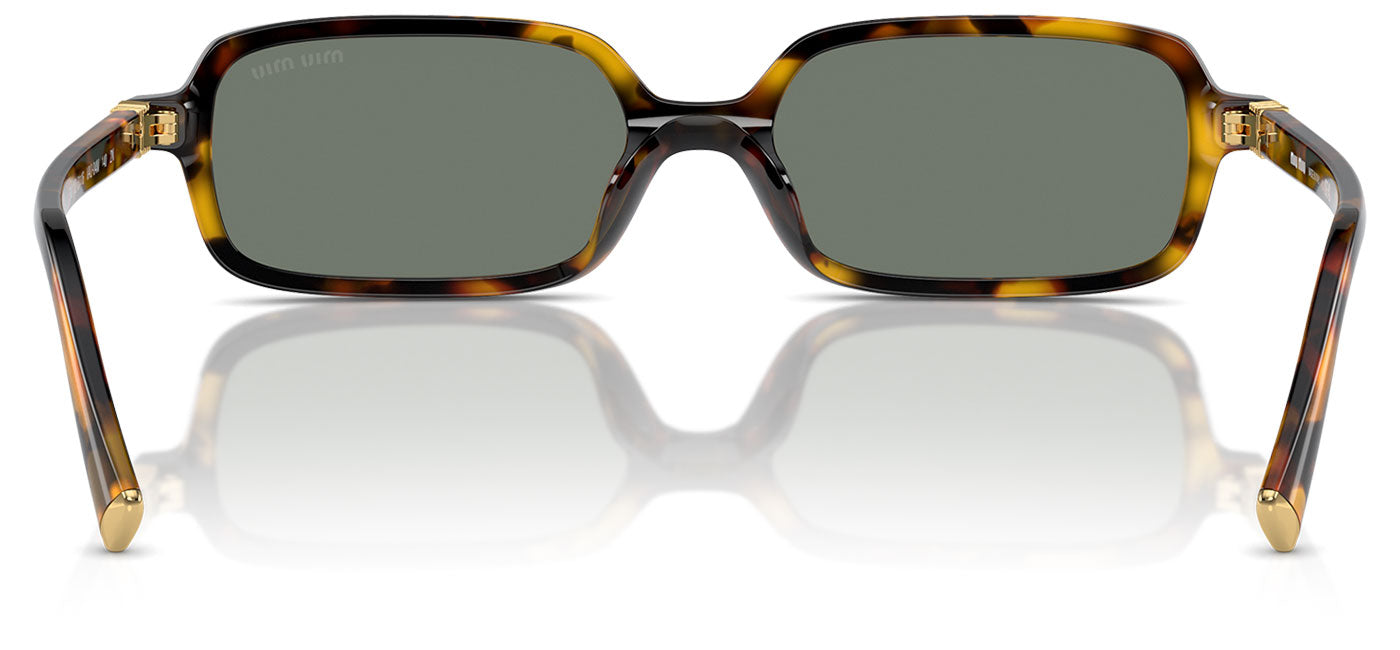 Miu Miu MU 11ZS Sunglasses - Honey Havana / Green Mirror Internal Silver