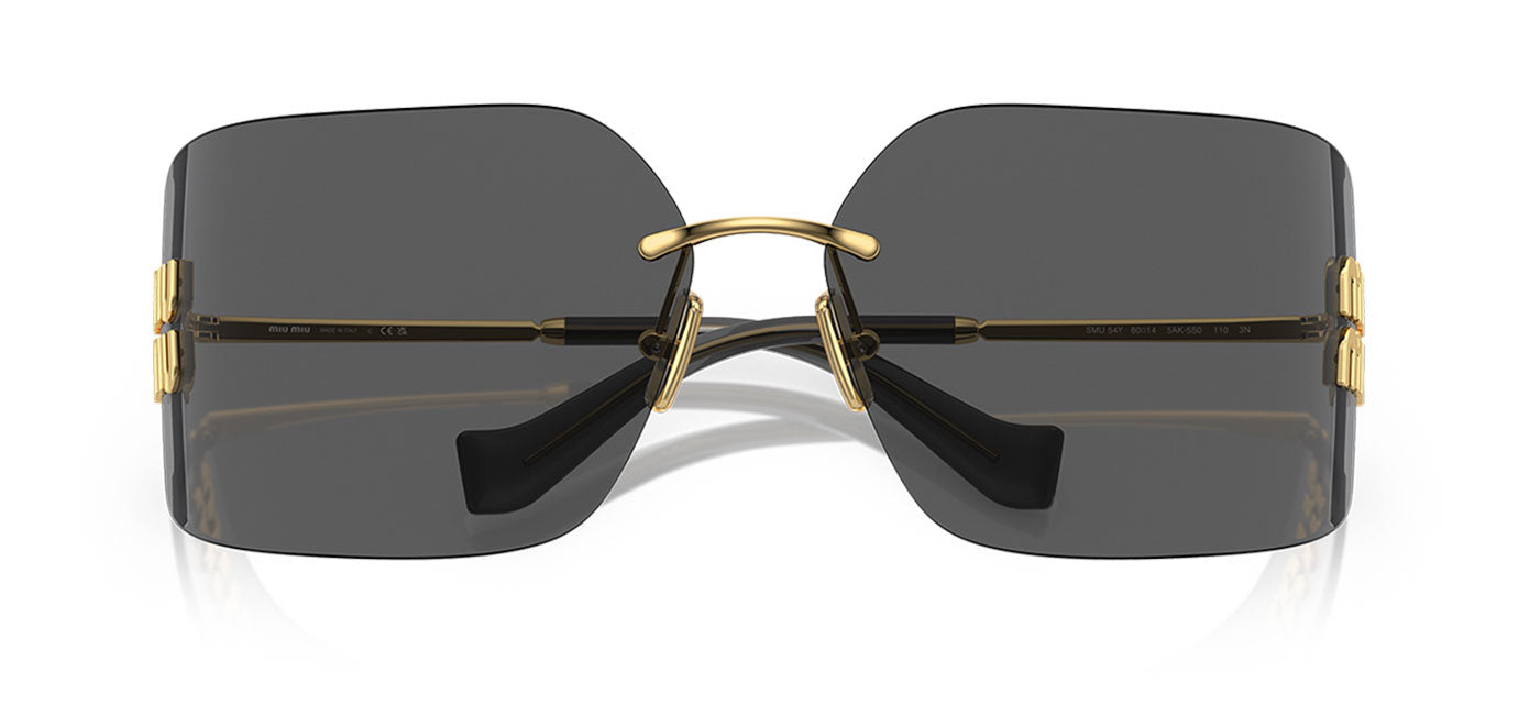 Miu Miu MU 54YS Sunglasses - Gold / Dark Grey