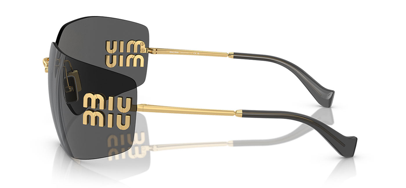 Miu Miu MU 54YS Sunglasses - Gold / Dark Grey
