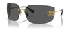 Miu Miu MU 54YS Sunglasses - Gold / Dark Grey