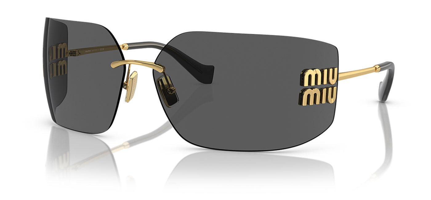 Miu Miu MU 54YS Sunglasses - Gold / Dark Grey
