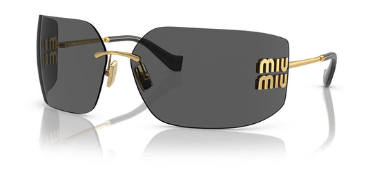 Miu Miu MU 54YS Sunglasses - Gold / Dark Grey