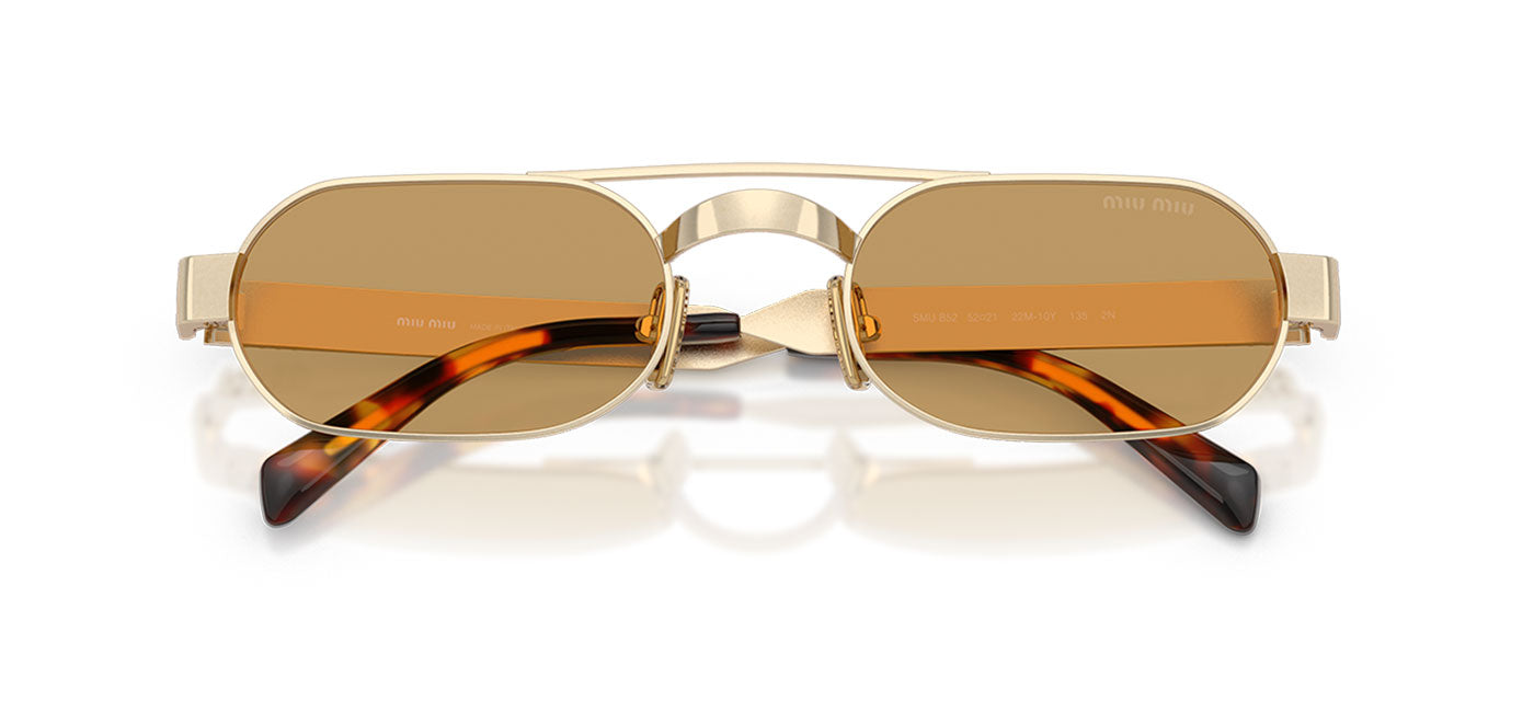 Miu Miu MU B52S Sunglasses - Ancient Gold / Brown