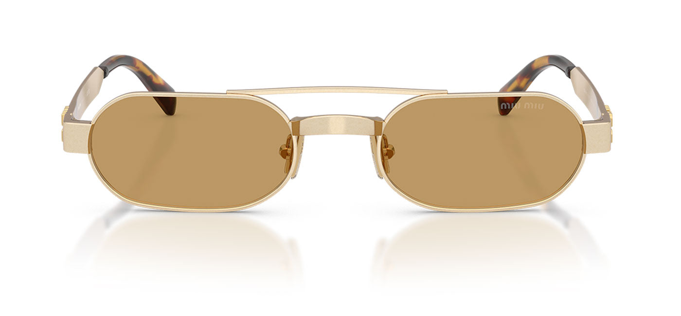 Miu Miu MU B52S Sunglasses - Ancient Gold / Brown