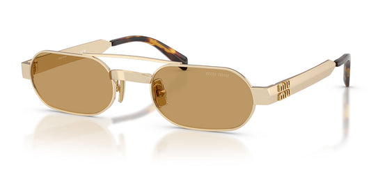 Miu Miu MU B52S Sunglasses - Ancient Gold / Brown
