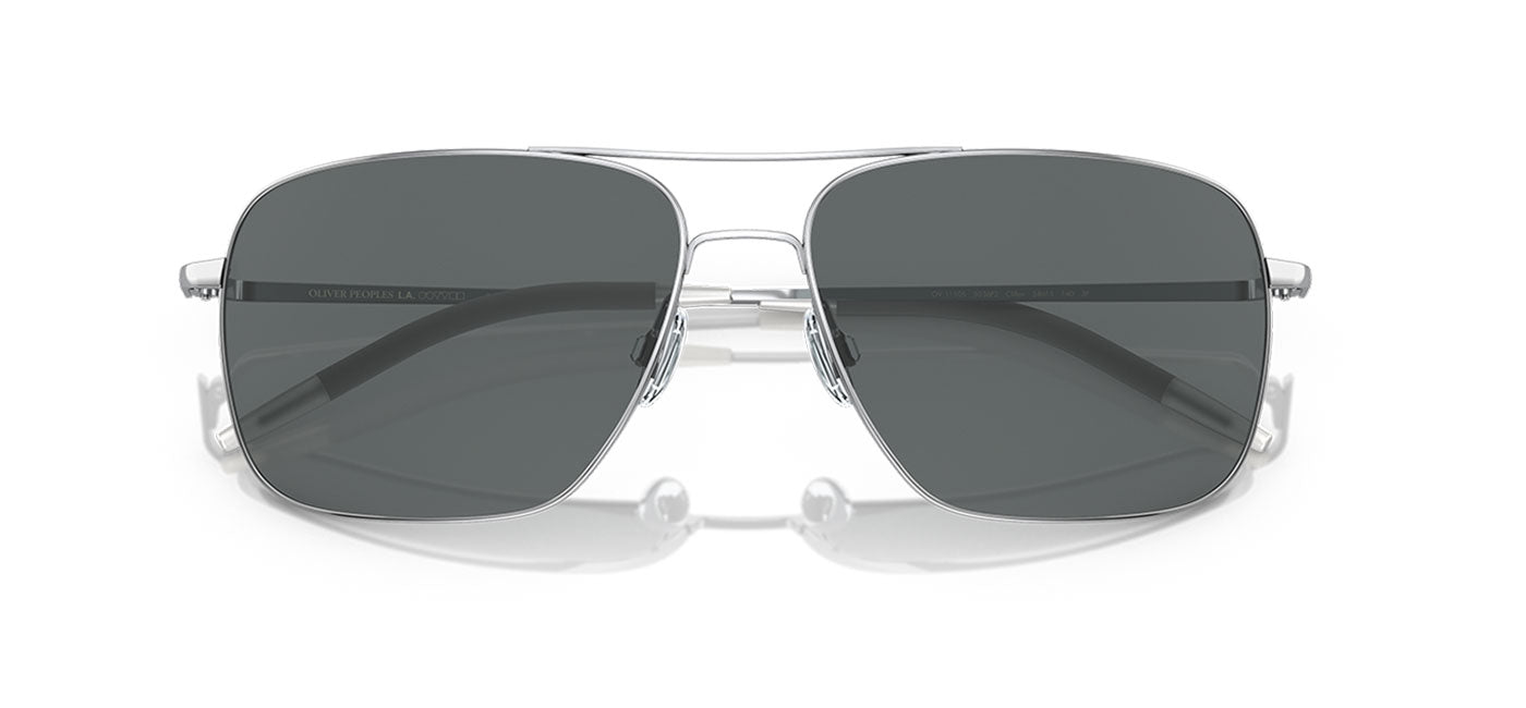 Oliver Peoples OV1150S Clifton Sunglasses - Silver / Dark Grey Polarised
