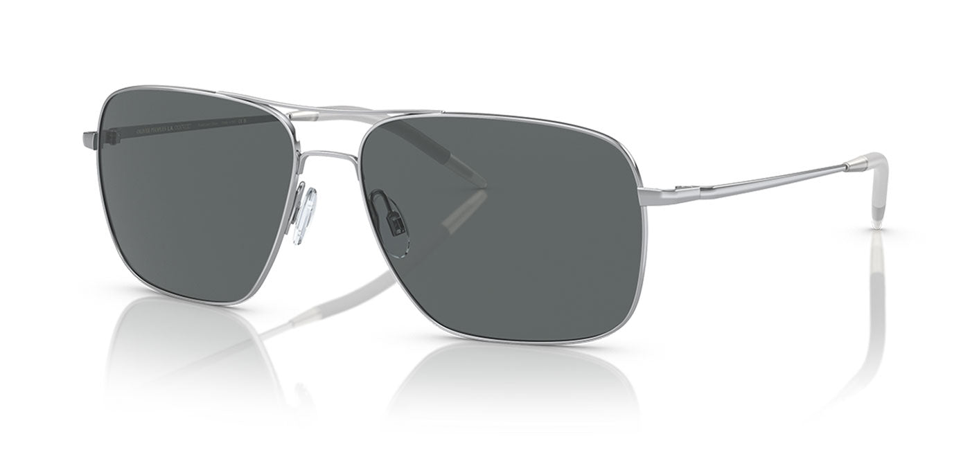 Oliver Peoples OV1150S Clifton Sunglasses - Silver / Dark Grey Polarised