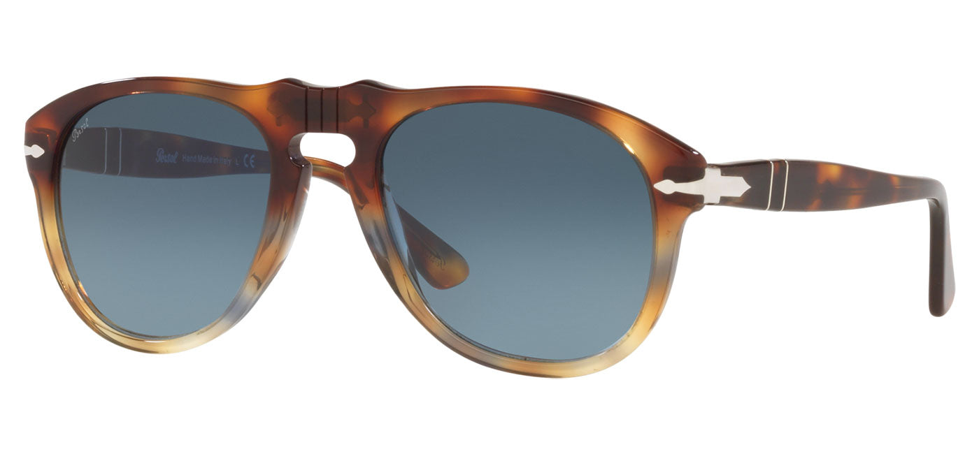 Persol PO0649 Sunglasses - Tortoise Spotted Brown / Azure Gradient Blue