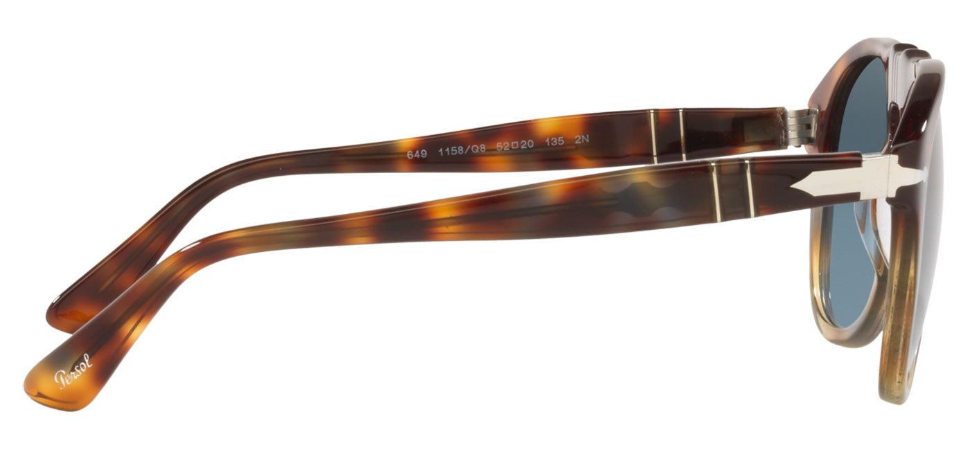 Persol PO0649 Sunglasses - Tortoise Spotted Brown / Azure Gradient Blue