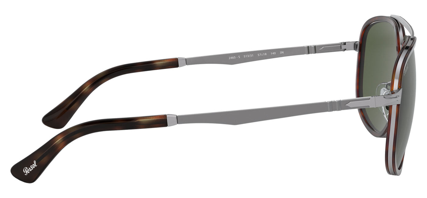 Persol PO2465S Sunglasses - Gunmetal & Havana / Green