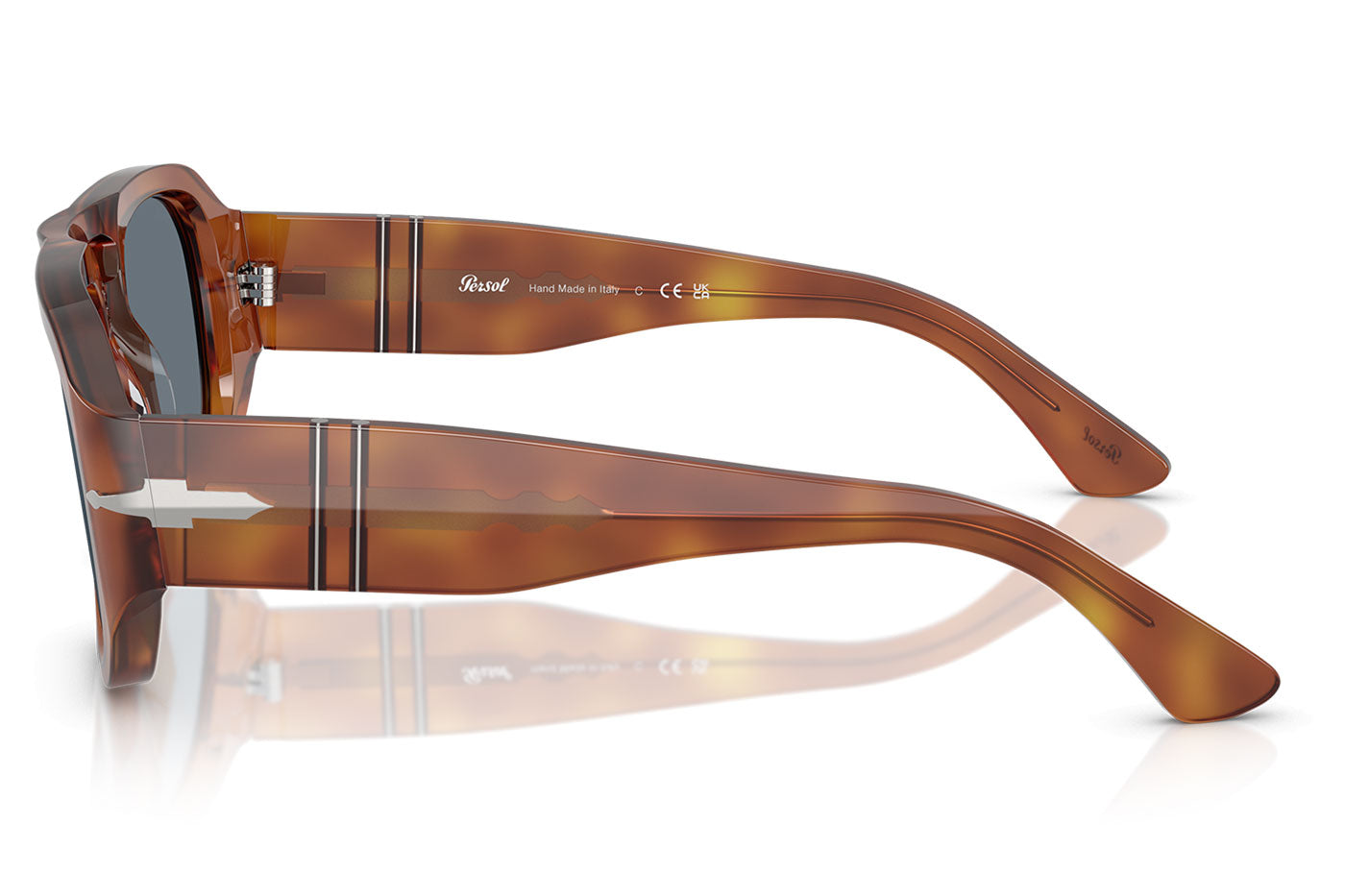 Persol PO3373S Vincent Sunglasses - Terra Di Siena / Light Blue
