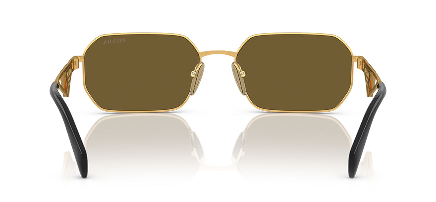 Prada PR A51S Sunglasses - Matte Gold / Dark Brown