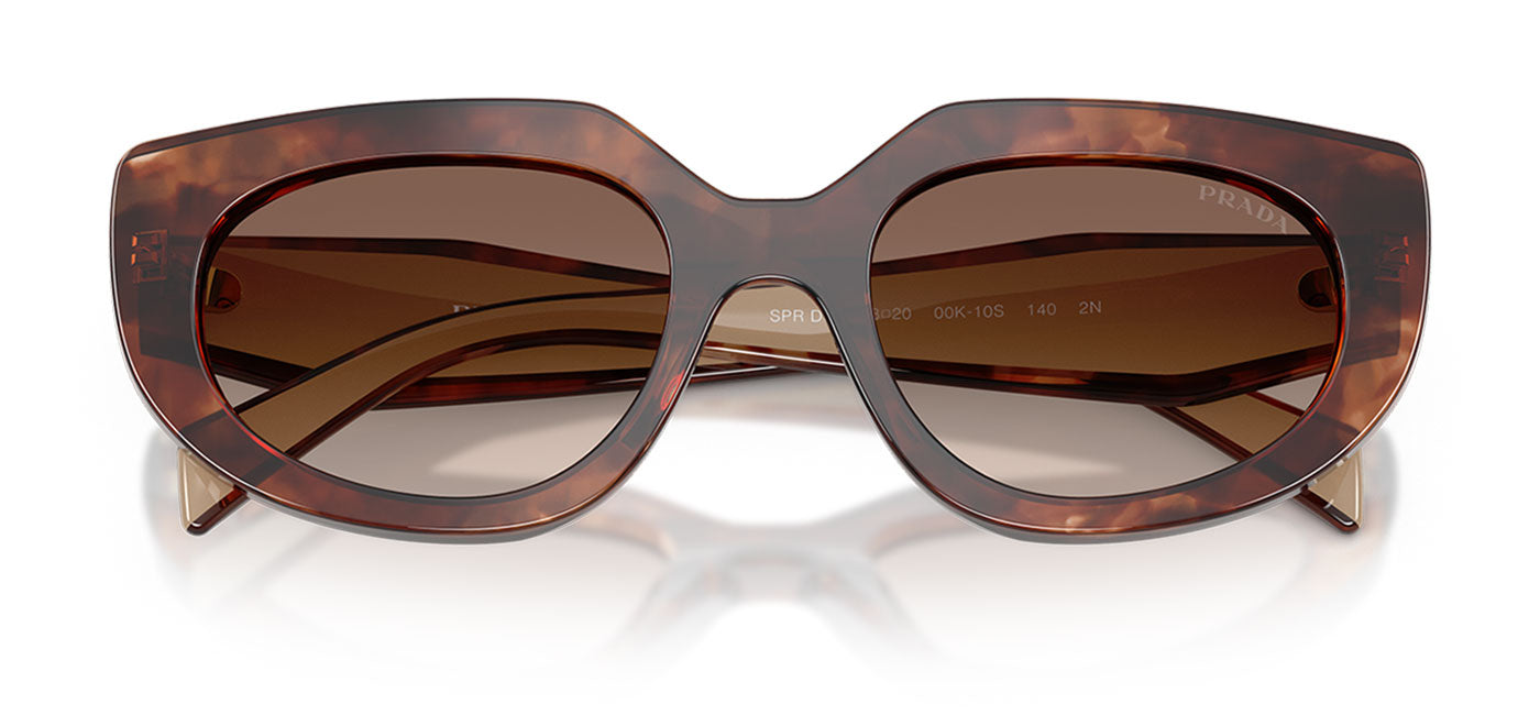 Prada PR D02S Sunglasses - Caramel Tortoise / Brown Gradient