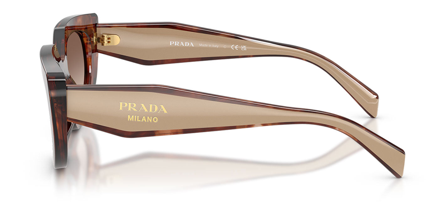 Prada PR D02S Sunglasses - Caramel Tortoise / Brown Gradient