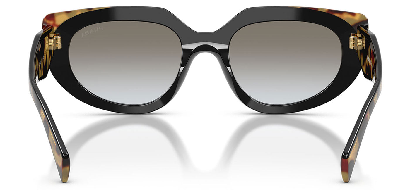 Prada PR D02S Sunglasses - Black & Medium Tortoise / Grey Gradient
