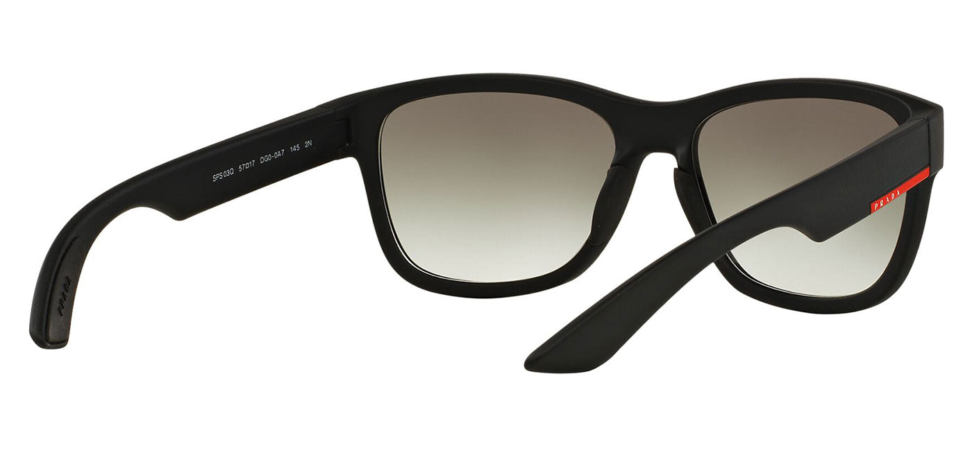 Prada Linea Rossa PS 03QS Sunglasses - Black Rubber / Grey Gradient