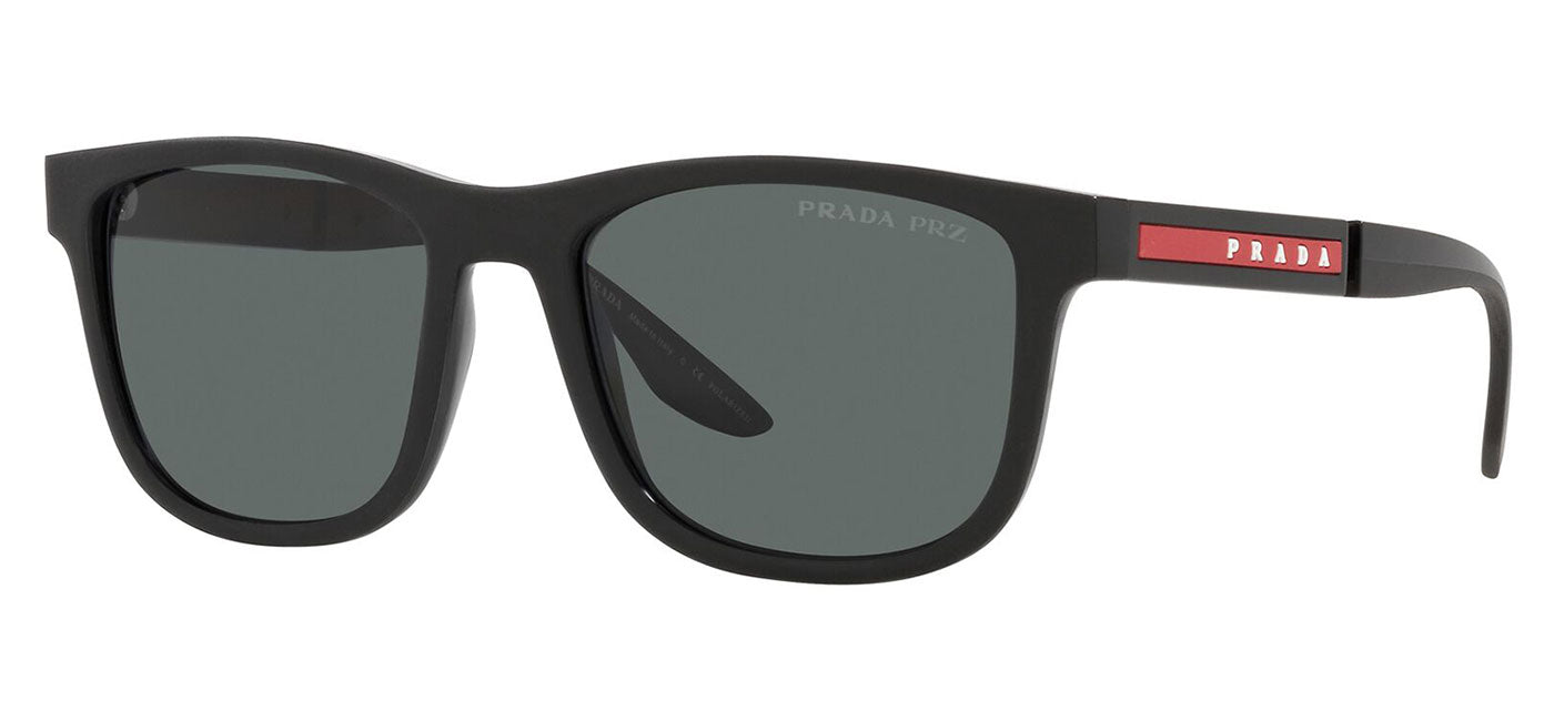 Prada Linea Rossa PS 04XS Sunglasses - Black Rubber / Dark Grey Polarised