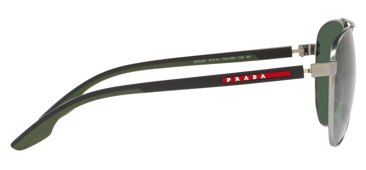 Prada Linea Rossa PS 52YS Sunglasses - Silver / Green