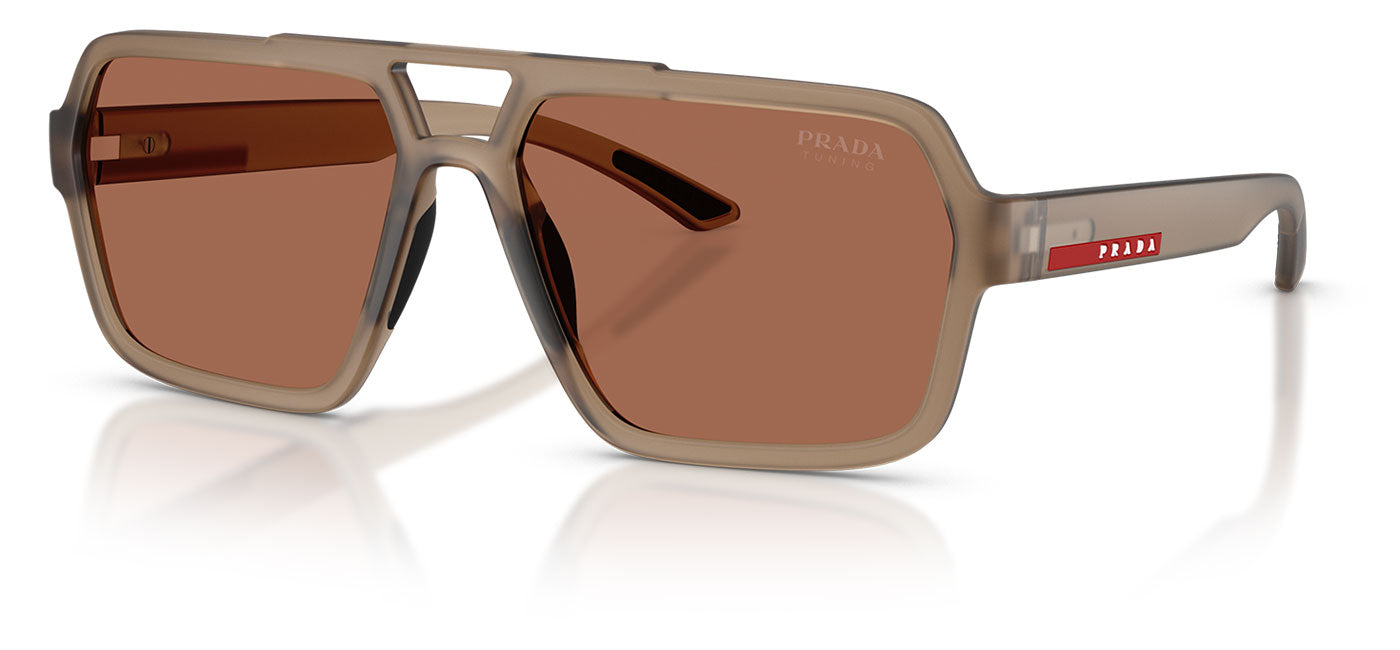 Prada Linea Rossa PS A06S Sunglasses - Transparent Brown / Brown Tuning