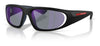 Prada Linea Rossa PS B03S Sunglasses - Matte Black / Dark Blue Mirror Violet